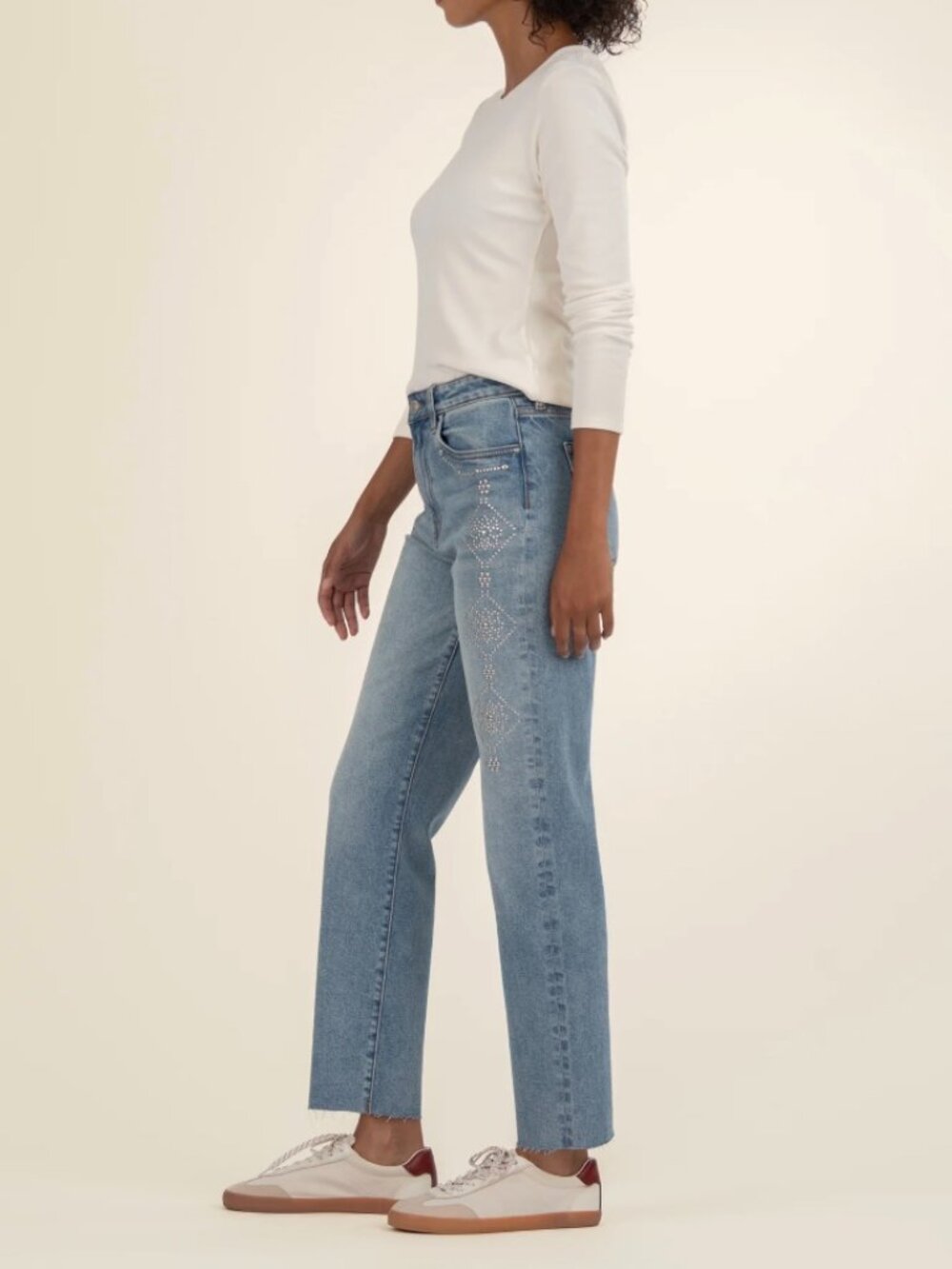 NWT Kut From The Kloth Fay Studded Ankle Straight Jeans 4 - Picture 6 of 12